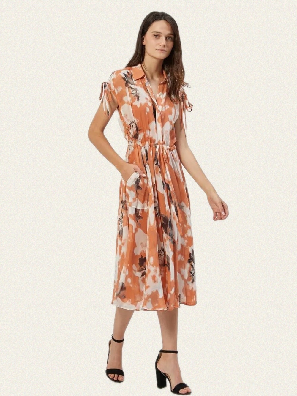 Equipment Didier Printed Silk Midi Dress